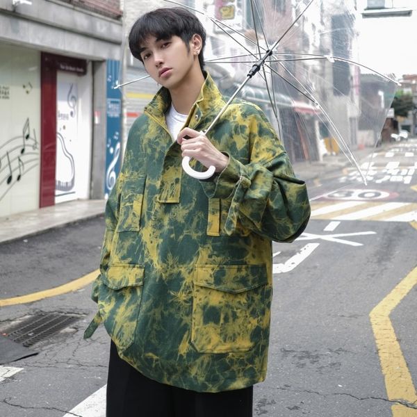 2019 men's fashion tie-dyed coat work clothes outerwear loose streetwear brand bomber jacket oversized style windbreaker m-xl, Black;brown
2019 men's fashion tie-dyed coat work clothes outerwear loose streetwear brand bomber jacket oversized style windbreaker m-xl, Black;brown