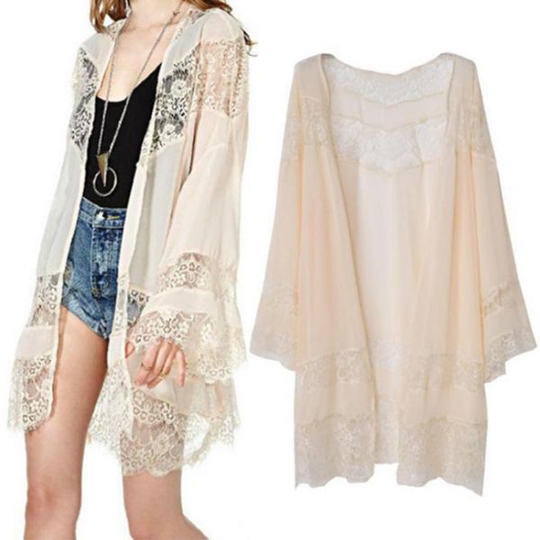 new women fashion hollow lace crochet open front long sleeve loose kimono cardigan, Black;brown
new women fashion hollow lace crochet open front long sleeve loose kimono cardigan, Black;brown