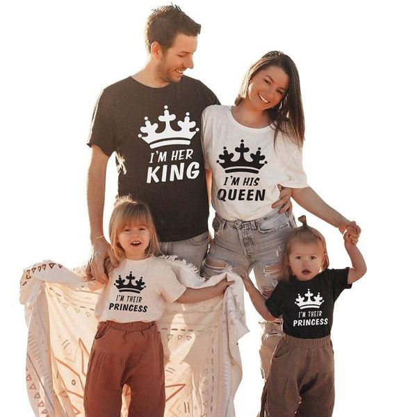 family matching tshirt king queen prince princess letters printed shirts summer mommy and me matching tees, Blue
family matching tshirt king queen prince princess letters printed shirts summer mommy and me matching tees, Blue
