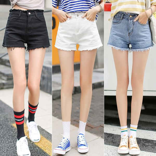 women's shorts frayed denim summer high waist large size sanding plus culotte woman harajuku shein play black white, White;black
women's shorts frayed denim summer high waist large size sanding plus culotte woman harajuku shein play black white, White;black