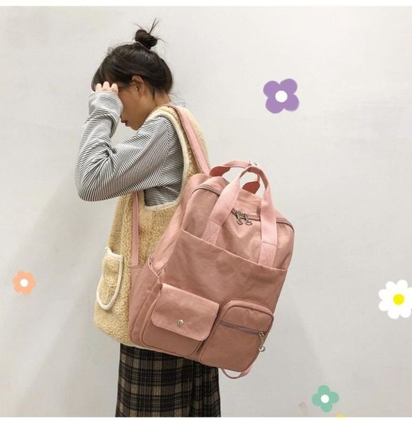 2020 new women's backpack korean version solid color large capacity travel bag fashion casual backpack ladies
2020 new women's backpack korean version solid color large capacity travel bag fashion casual backpack ladies