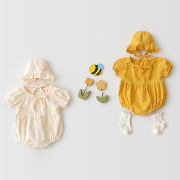 baby girl designer clothes romper infant solid color short sleeve round collar romper + hat 100% cotton 2019 summer clothes z11, Blue
baby girl designer clothes romper infant solid color short sleeve round collar romper + hat 100% cotton 2019 summer clothes z11, Blue