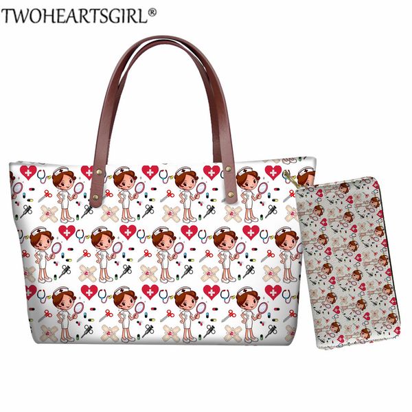 twoheartsgirl women cartoon nurse printing handbags neoprene big size shoulder handble bags sac a main female leather wallet
twoheartsgirl women cartoon nurse printing handbags neoprene big size shoulder handble bags sac a main female leather wallet