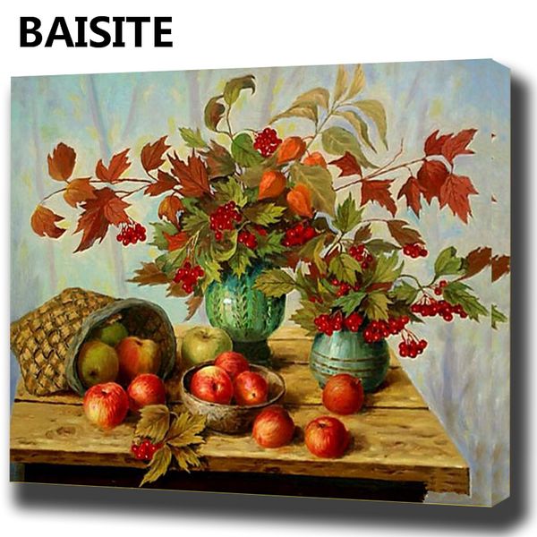 baisite diy framed oil painting by numbers flowers pictures canvas painting for living room wall art home decor e935
baisite diy framed oil painting by numbers flowers pictures canvas painting for living room wall art home decor e935