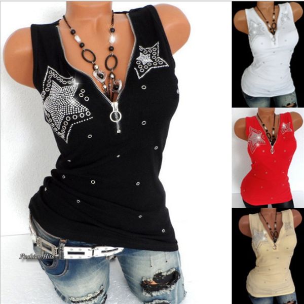 women sleeveless shirt plus size 5xl black v-neck zipper feminine blouse vest 2019 summer fashion tunic shirts ladies, White
women sleeveless shirt plus size 5xl black v-neck zipper feminine blouse vest 2019 summer fashion tunic shirts ladies, White
