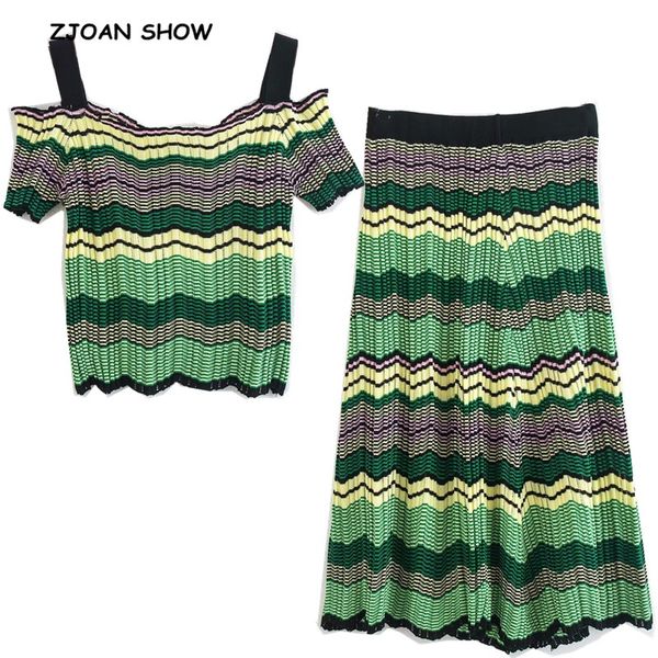 2019 summer wave striped off shoulder knit tank top crop top sexy women knee length knitted skirt wear camis tops 2 pieces set, White
2019 summer wave striped off shoulder knit tank top crop top sexy women knee length knitted skirt wear camis tops 2 pieces set, White