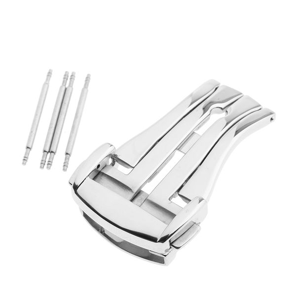 high polished silver stainless steel fold deployment clasp for watch band strap buckle 16mm 20mm, Black;brown
high polished silver stainless steel fold deployment clasp for watch band strap buckle 16mm 20mm, Black;brown