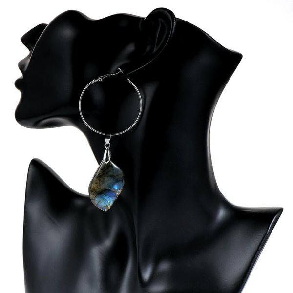 boho irregular natural moonstone pendant drop earrings for women hyperbolic 4cm big round circle labradorite dangle earring, Silver
boho irregular natural moonstone pendant drop earrings for women hyperbolic 4cm big round circle labradorite dangle earring, Silver