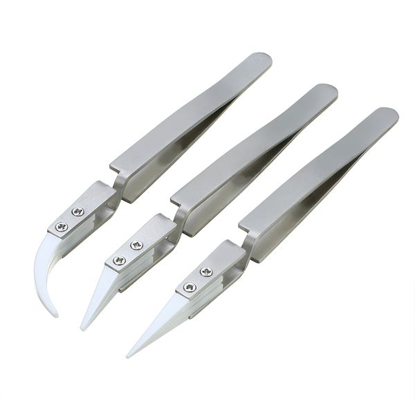 3pcs new non conductive ceramic tweezers ic smd smt reverse tweezers heat resistant 1000 degree hand tools, Black
3pcs new non conductive ceramic tweezers ic smd smt reverse tweezers heat resistant 1000 degree hand tools, Black