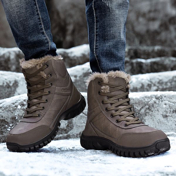 bvnobet anti-skidding leather men boots popular comfy winter men shoes short plush warm boots zapatos de hombre, Black
bvnobet anti-skidding leather men boots popular comfy winter men shoes short plush warm boots zapatos de hombre, Black