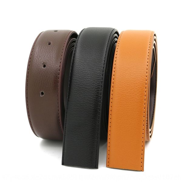 3.3cm pin buckle belt body without buckle genuine leather perforated belt, Black;brown
3.3cm pin buckle belt body without buckle genuine leather perforated belt, Black;brown