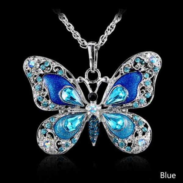 fashion elegant enamel butterfly crystal silver pendant necklace for for women party wedding bridal jewelry bijoux
fashion elegant enamel butterfly crystal silver pendant necklace for for women party wedding bridal jewelry bijoux