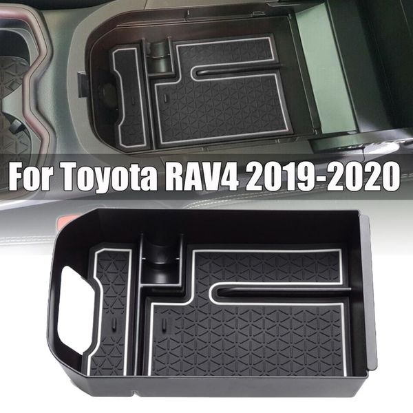 car center console armrest storage box organizer tray for rav4 2019 2020