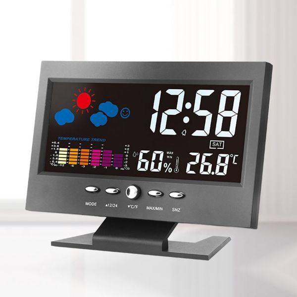 electronic digital lcd desk clock temperature humidity monitor clock thermometer hygrometer weather forecast table clock
electronic digital lcd desk clock temperature humidity monitor clock thermometer hygrometer weather forecast table clock