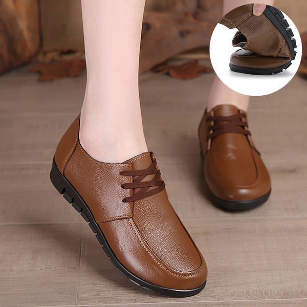 spring autumn fashion genuine leather casual shoes woman lace-up flat shoes comfortable non-slip women driving, Black
spring autumn fashion genuine leather casual shoes woman lace-up flat shoes comfortable non-slip women driving, Black