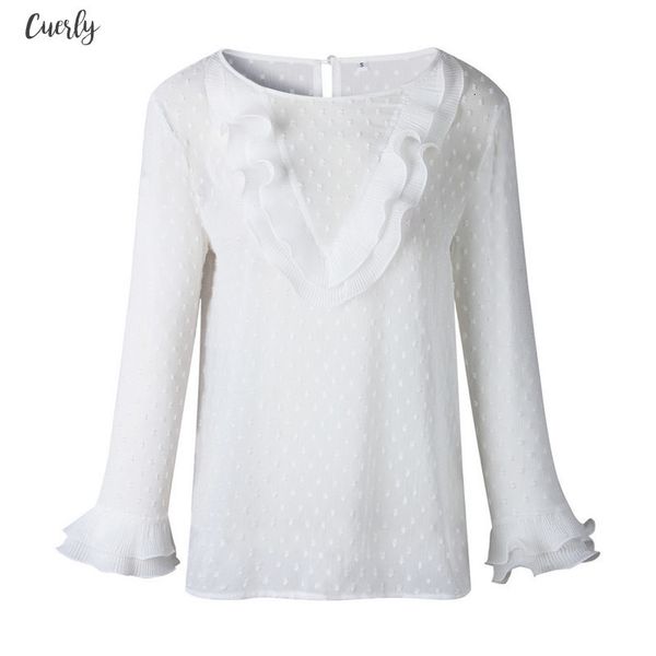 women ladies blouses and casual ruffles lace polka dot o neck shirt long sleeve blouse regular blusas mujer de moda 2020, White
women ladies blouses and casual ruffles lace polka dot o neck shirt long sleeve blouse regular blusas mujer de moda 2020, White