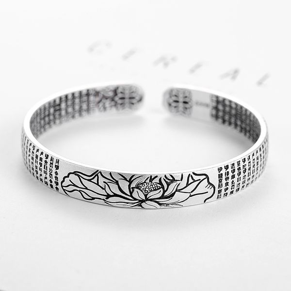 vintage lotus bracelet ethnic bangles lotus heart sutra bracelets & bangles ancient silver color bracelets for women j1120, Black
vintage lotus bracelet ethnic bangles lotus heart sutra bracelets & bangles ancient silver color bracelets for women j1120, Black