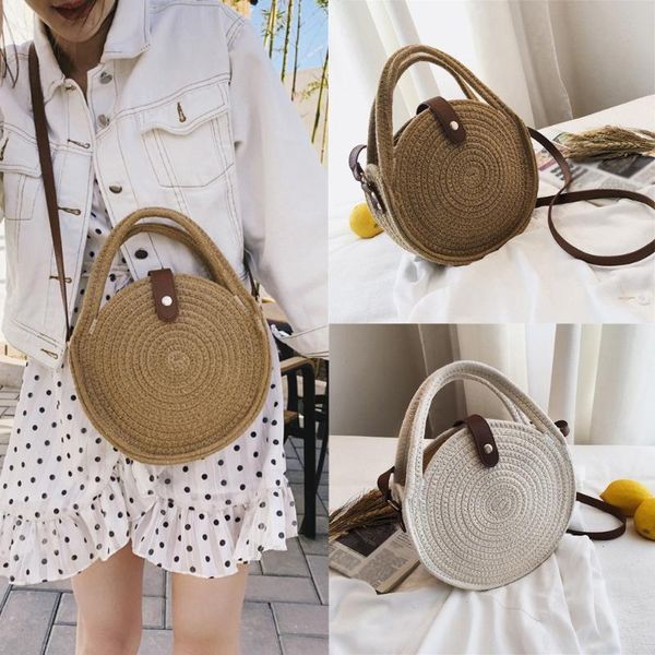 fashion women's weaving solid color messenger bag beach hand bag round wild large capacity shoulder bolso paja#s
fashion women's weaving solid color messenger bag beach hand bag round wild large capacity shoulder bolso paja#s