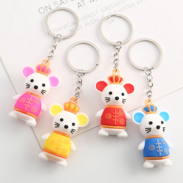 new year cute zodiac crown mouse festive keychain chain pendant new year gift, Silver
new year cute zodiac crown mouse festive keychain chain pendant new year gift, Silver