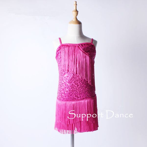 girls women sequin tassel camisole latin dress kids dance performance costume c131, Black;red
girls women sequin tassel camisole latin dress kids dance performance costume c131, Black;red