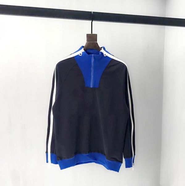 19ss france italy new fashion turtleneck shoulder zipper pullover hoodie cotton men women mens hoodies luxury fashion, Black 
19ss france italy new fashion turtleneck shoulder zipper pullover hoodie cotton men women mens hoodies luxury fashion, Black