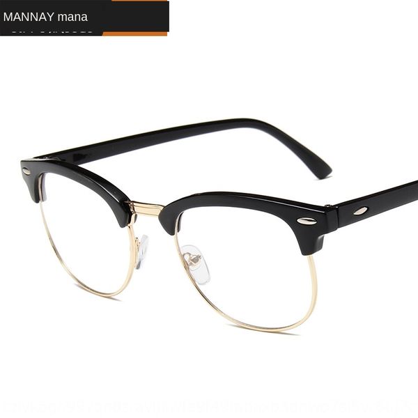 3016 ding metal half frame glasses frame men's and women's all-match plain glasses, Silver
3016 ding metal half frame glasses frame men's and women's all-match plain glasses, Silver