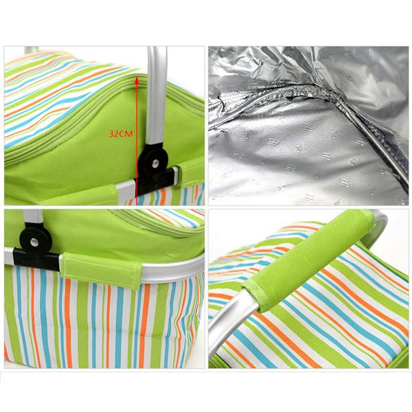 striped aluminum film portable basket 20l folding polyester insulation cold outdoor picnic basket h7jp
striped aluminum film portable basket 20l folding polyester insulation cold outdoor picnic basket h7jp