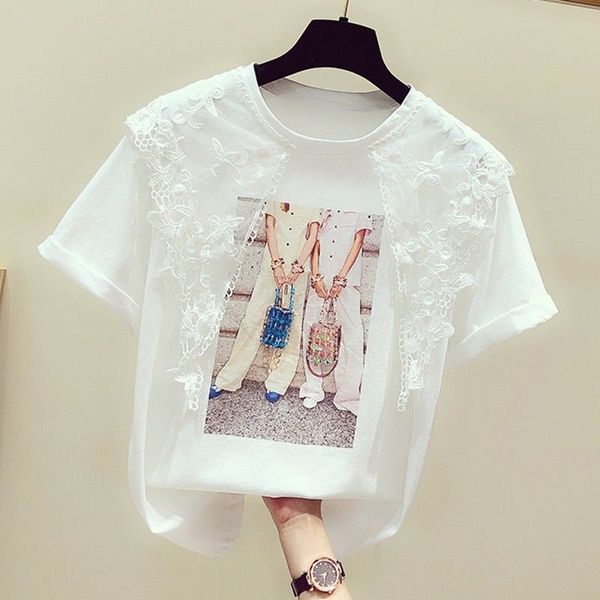 2020 летний новый сладкий полька сетки кукла воротник tshirt женские сыпучие-fit вышитые красоты коротким рукавом футболки девушки, White
2020 летний новый сладкий полька сетки кукла воротник tshirt женские сыпучие-fit вышитые красоты коротким рукавом футболки девушки, White