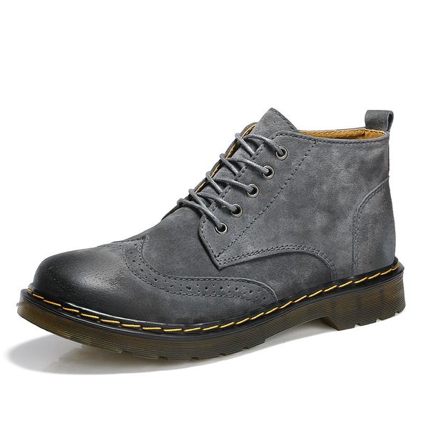 38-45 new brand leather ankle boots autumn winter men men's boots white motorcycle outdoor working snow men shoes, Black
38-45 new brand leather ankle boots autumn winter men men's boots white motorcycle outdoor working snow men shoes, Black