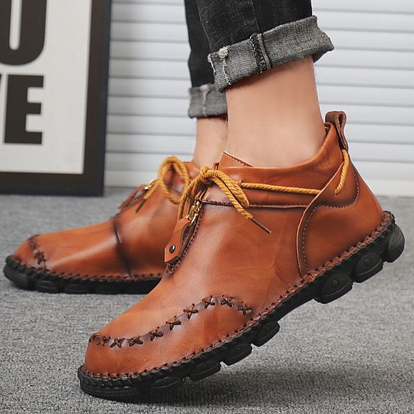 autumn new handmade leather men's shoes outdoor sports casual shoes stitching tooling hiking walking, Black
autumn new handmade leather men's shoes outdoor sports casual shoes stitching tooling hiking walking, Black
