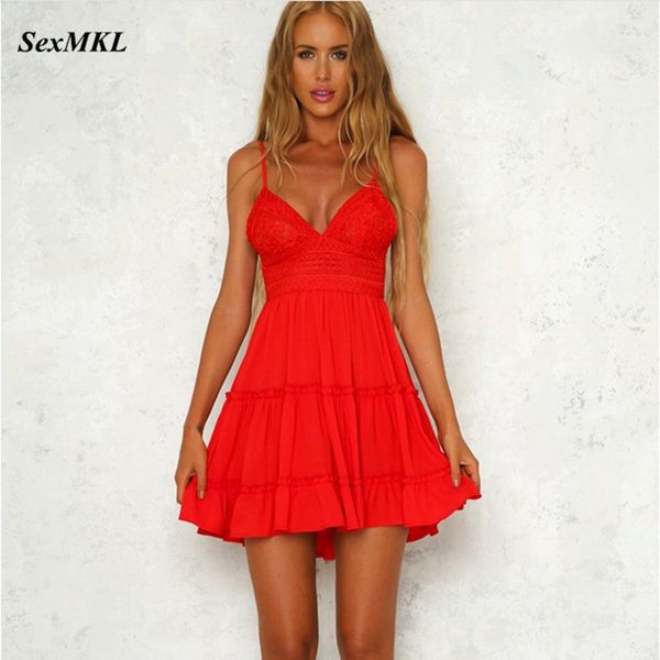 sexmkl backless women red dress 2020 summer cocktail party slim badycon short beach mini dresses female white lace dress, Black;gray
sexmkl backless women red dress 2020 summer cocktail party slim badycon short beach mini dresses female white lace dress, Black;gray