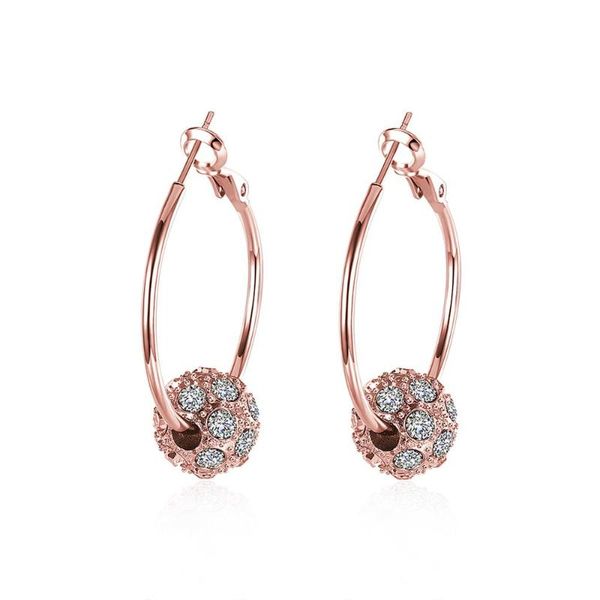 new fashion ke009 earrings jewelry nickle antiallergic rose gold color rhinestone ball hoop earrings, Golden
new fashion ke009 earrings jewelry nickle antiallergic rose gold color rhinestone ball hoop earrings, Golden