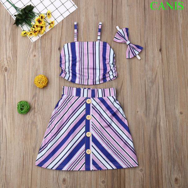 fashion toddlers kids baby girls clothing summer children's clothes off-shoulder striped ruffle +skrit+bow headband outfit, White
fashion toddlers kids baby girls clothing summer children's clothes off-shoulder striped ruffle +skrit+bow headband outfit, White
