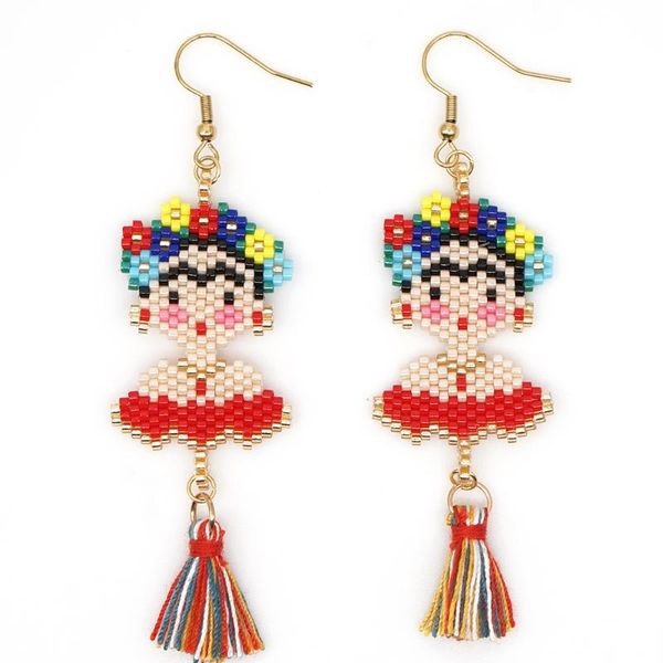 mexico classic cartoon miyuki tassel drop earrings colorful figure long dangle earrings fashion jewelry for women girls gift, Silver
mexico classic cartoon miyuki tassel drop earrings colorful figure long dangle earrings fashion jewelry for women girls gift, Silver
