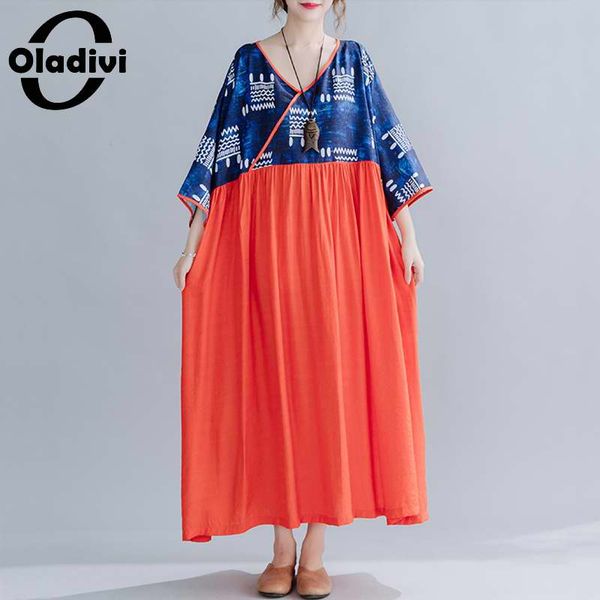 party dresses oladivi oversized plus size women fashion print patchwork maxi long dress lady casual loose summer tunic 8xl 7xl 6xl 5xl, White;black
party dresses oladivi oversized plus size women fashion print patchwork maxi long dress lady casual loose summer tunic 8xl 7xl 6xl 5xl, White;black