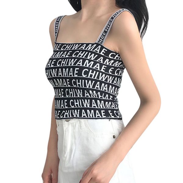 knitted off shoulder letter printed short tank for women stretch o-neck vest female beach vest summer, White
knitted off shoulder letter printed short tank for women stretch o-neck vest female beach vest summer, White