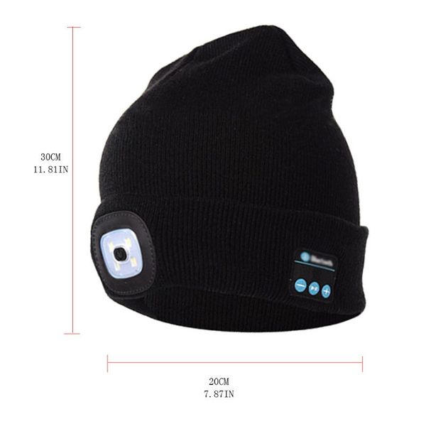winter warm press button led light bluetooth beanie hat collapsible musical knit q84c, Black
winter warm press button led light bluetooth beanie hat collapsible musical knit q84c, Black