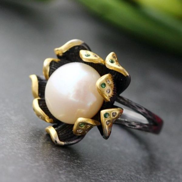 2020 new handmade natural pearl sterling silver ring for women real s925 pure silver multi-layer petals adjustable female ring, Golden;silver
2020 new handmade natural pearl sterling silver ring for women real s925 pure silver multi-layer petals adjustable female ring, Golden;silver