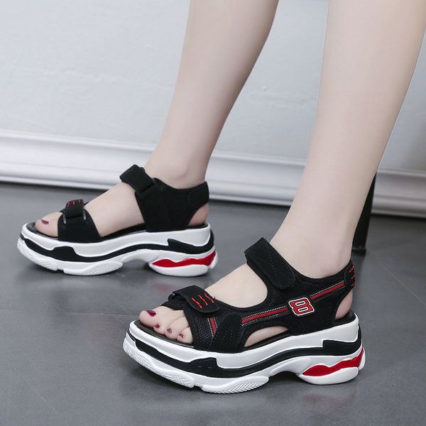 2020 Summer Vacation Beach Sandales Women Platform Sandals Rome Shoes Woman Sport Sandals High Heel Casual Shoes Ladies Shoes, Black
2020 Summer Vacation Beach Sandales Women Platform Sandals Rome Shoes Woman Sport Sandals High Heel Casual Shoes Ladies Shoes, Black