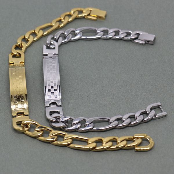2020 fashion gold color figaro chain bracelet vintage stainless steel men charm trinket bracelet, Black
2020 fashion gold color figaro chain bracelet vintage stainless steel men charm trinket bracelet, Black