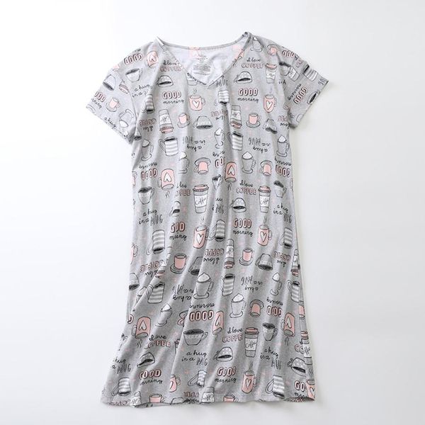 qwomen's sleepwear new style original single large knitting cotton pajama home clothes cute women cartoon short sleeve nightdress, Black;red
qwomen's sleepwear new style original single large knitting cotton pajama home clothes cute women cartoon short sleeve nightdress, Black;red