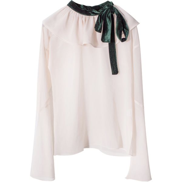 2019 new summer c solid color long-sleeved sleeves lotus leaf collar loose shirt women blouse women clothes size s-l, White
2019 new summer c solid color long-sleeved sleeves lotus leaf collar loose shirt women blouse women clothes size s-l, White