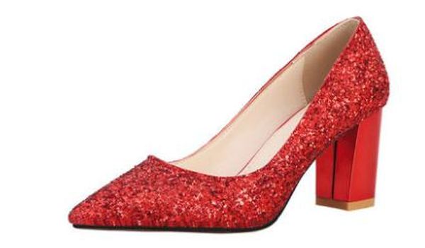 2019 women's shoes in spring and autumn with new style high heel coarse heel pointed end sequined cloth shoes heel 5.5cm ,7.5cm@217, Black
2019 women's shoes in spring and autumn with new style high heel coarse heel pointed end sequined cloth shoes heel 5.5cm ,7.5cm@217, Black