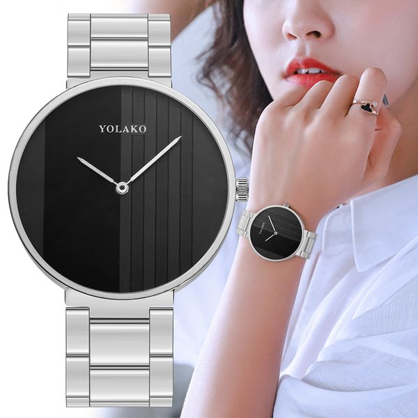 dropshipping yolako sleek minimalist calendar stainless steel mesh belt ladies quartz watch prom dress women popularfashion, Slivery;brown 
dropshipping yolako sleek minimalist calendar stainless steel mesh belt ladies quartz watch prom dress women popularfashion, Slivery;brown