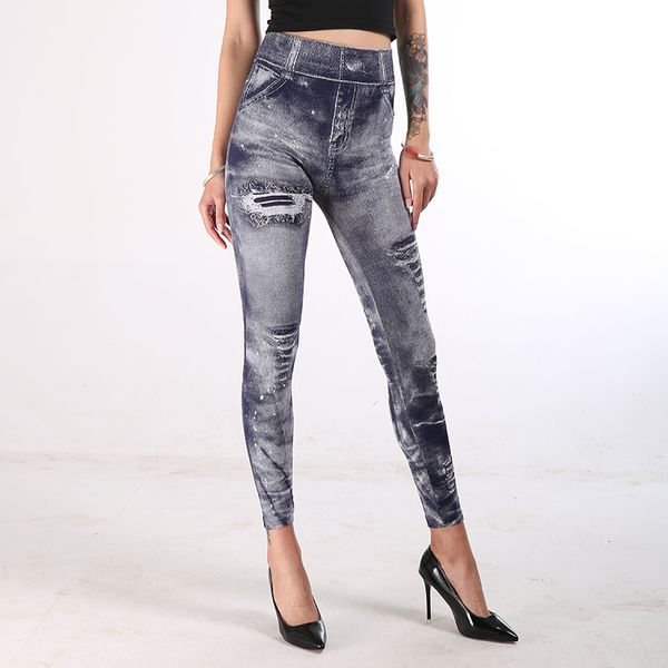 initialdream 2019 imitation cowboy printed leggings women high waist slim elastic pencil pants plus size 3xl jeans leggings, Black
initialdream 2019 imitation cowboy printed leggings women high waist slim elastic pencil pants plus size 3xl jeans leggings, Black