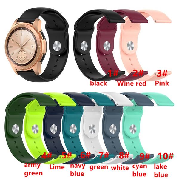 18mm 20mm 22mm Silicon Watchband For Samsung Galaxy Watch 46mm 42mm Active 2 Strap Gear S3 Sport Silicone Bracelet Huawei Gt Xiaomi Watch