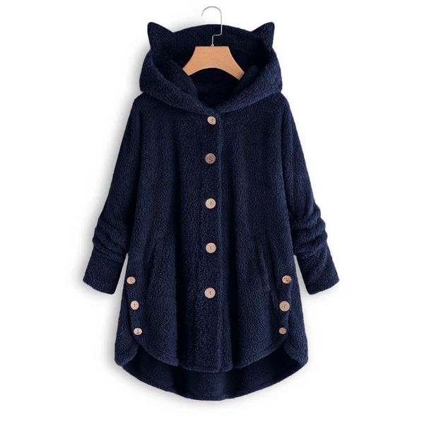 solid fleece women hooded jackets fashion autumn winter warm long hoodie coat button solid loose overcoat plus size 5xl#j30, Black
solid fleece women hooded jackets fashion autumn winter warm long hoodie coat button solid loose overcoat plus size 5xl#j30, Black