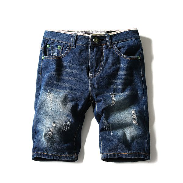 summer denim shorts mens washed jeans zipper fly slim breeches shorts large size denim pants k130 streetwear, Blue 
summer denim shorts mens washed jeans zipper fly slim breeches shorts large size denim pants k130 streetwear, Blue