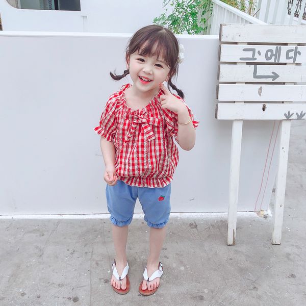 summer baby girls plaid clothes clothing sets korean short-sleeve casual cute plaid t shirt +pants children suit, White
summer baby girls plaid clothes clothing sets korean short-sleeve casual cute plaid t shirt +pants children suit, White
