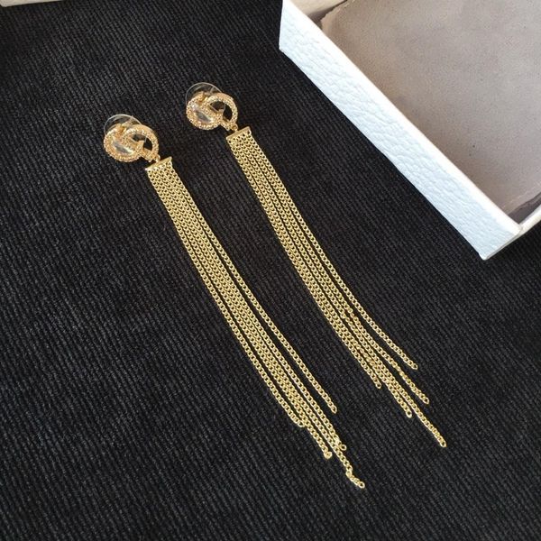explosion classic alphabet diamond tassel wild designer earrings luxury designer jewelry women earrings, Golden
explosion classic alphabet diamond tassel wild designer earrings luxury designer jewelry women earrings, Golden